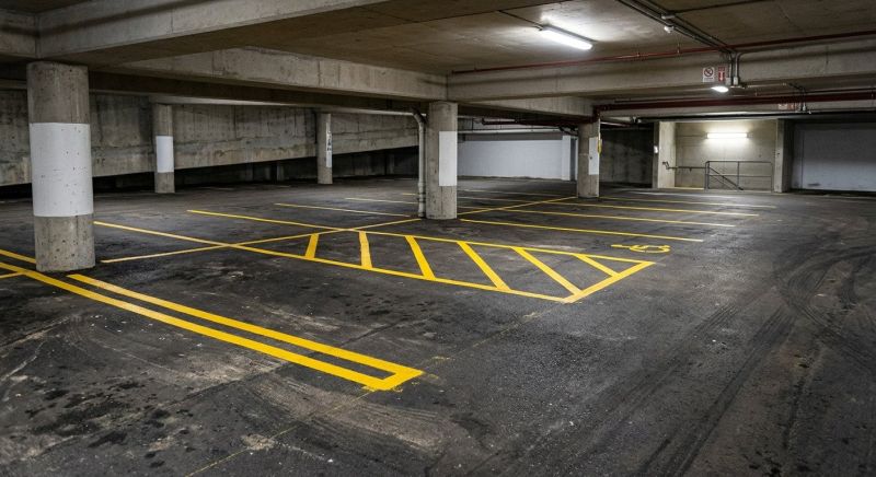Parking Garage Striping in Lawrenceville, GA