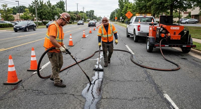 Asphalt Crack Sealing in San Antonio, TX