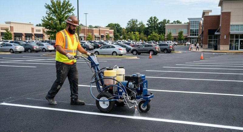 Asphalt Striping in Roswell, GA