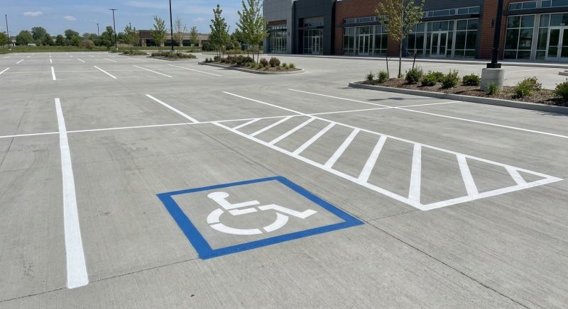 Concrete Parking Lot Striping in Suwanee, GA
